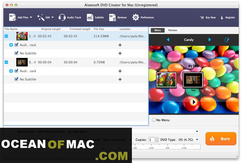 Aiseesoft DVD Creator 2022 for Mac Free Download