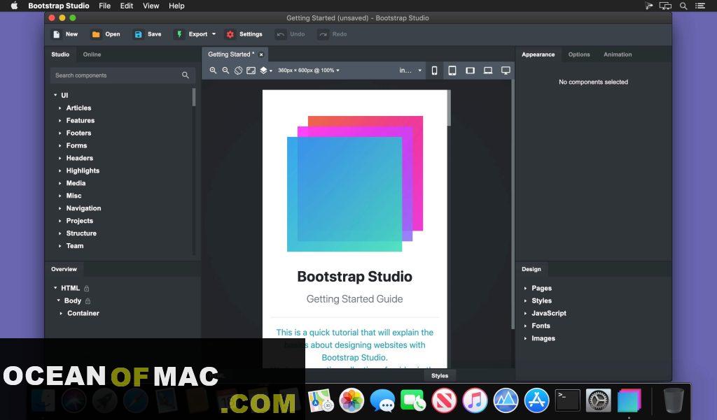 Bootstrap Studio 5 for macOS Full Version Download