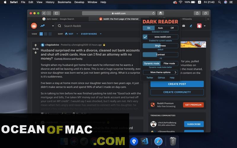 Dark Reader for Safari for macOS Free Download