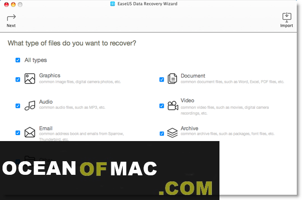 EaseUS Data Recovery Wizard 10.9 for Mac Dmg Free Download