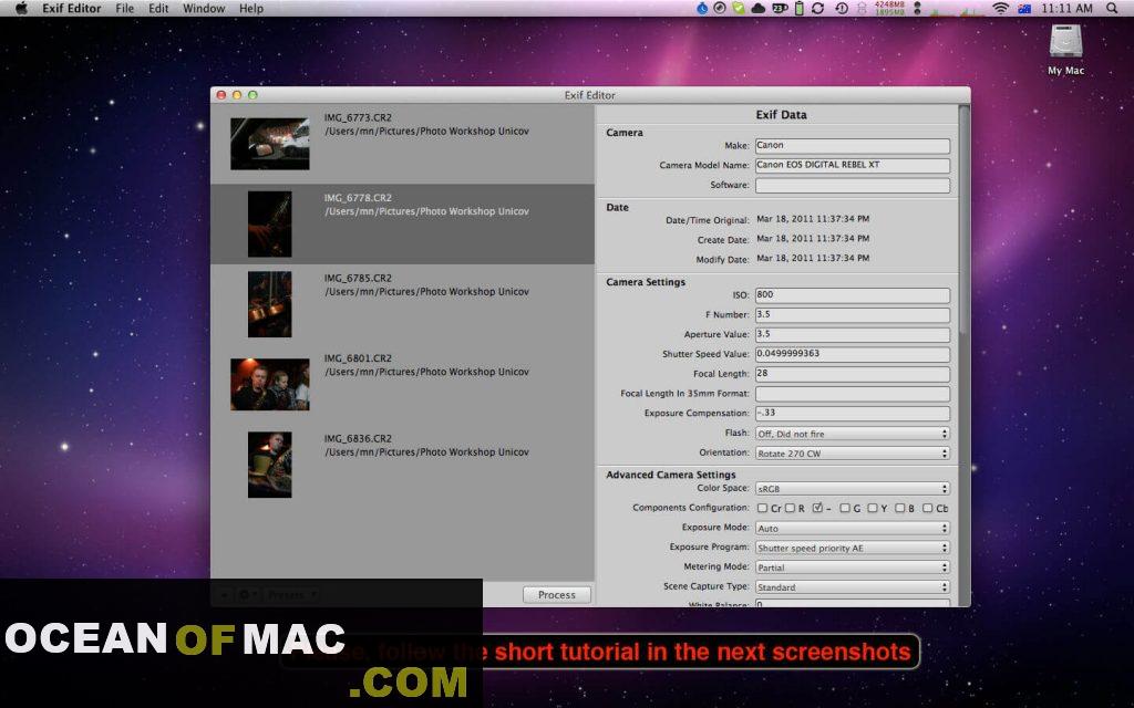 Exif Editor for Mac DmgOS Free Download