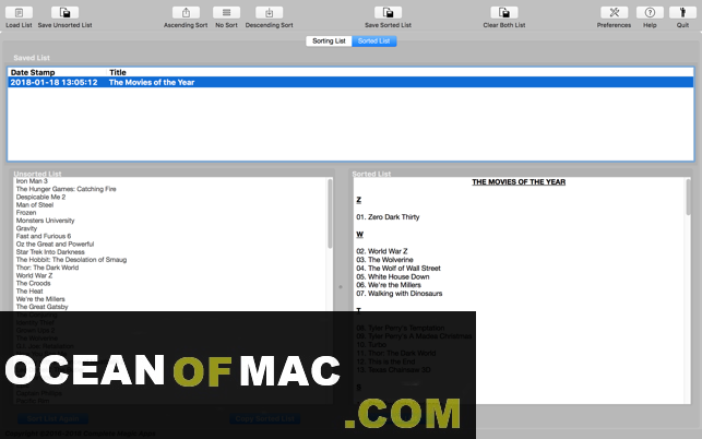 Magic Sort List 3 for Mac Dmg Free Download