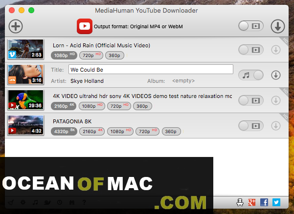 MediaHuman YouTube Downloader 3.9 for Mac Dmg Free Download