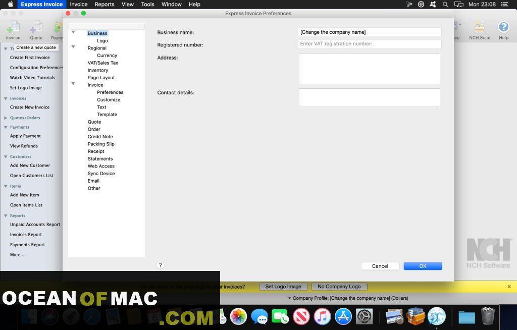 NCH Express Invoice Plus for Mac Dmg Free Download