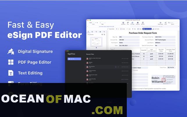 SignFlow eSign PDF Editor 1.1 for Mac Free Download
