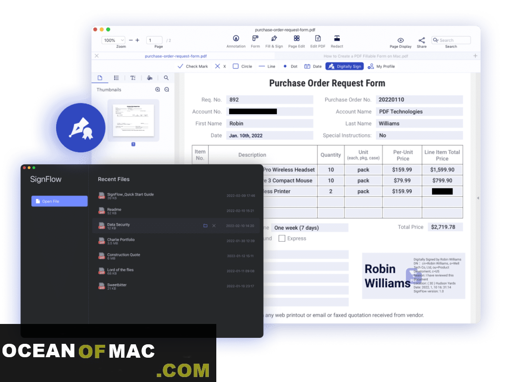 SignFlow eSign PDF Editor 2022 for Mac Free Download