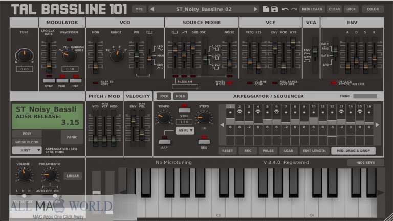 TAL BassLine 101 for macOS Free Download