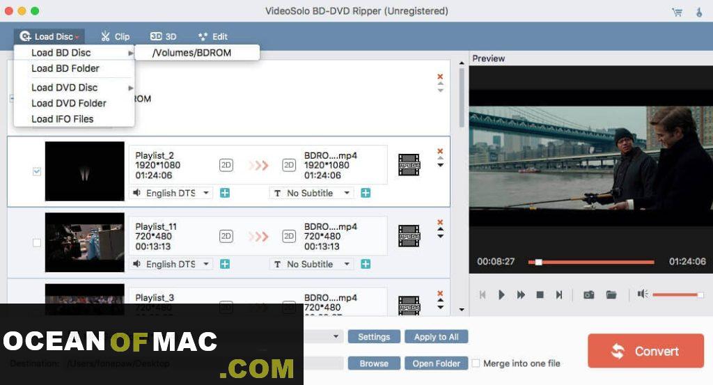 VideoSolo BD-DVD Ripper 2 for Mac Dmg Free Download