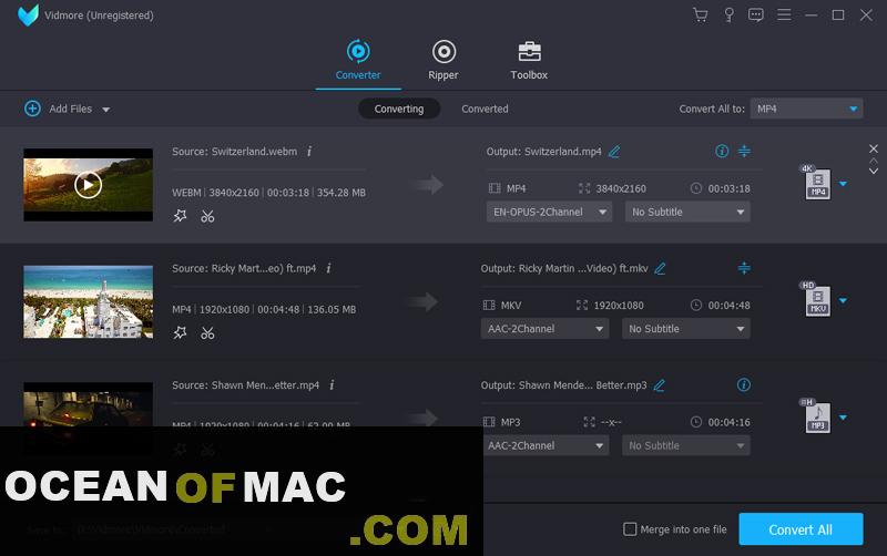 Vidmore Video Editor for macOS