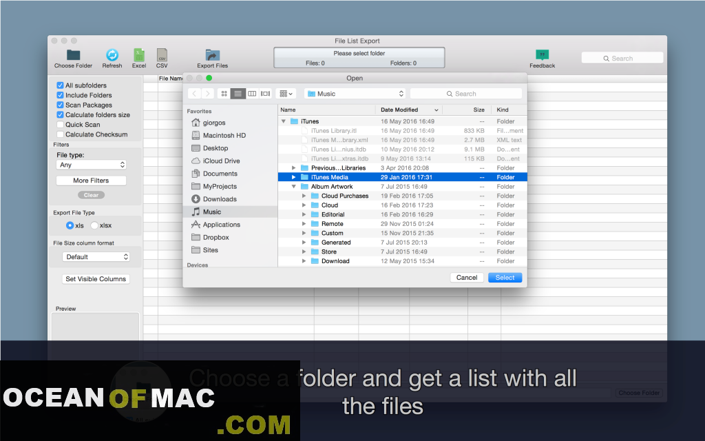 File List Export 2 for Mac Free Download