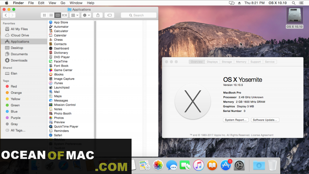 Mac OS X Yosemite 10.10.5 DMG Free Download